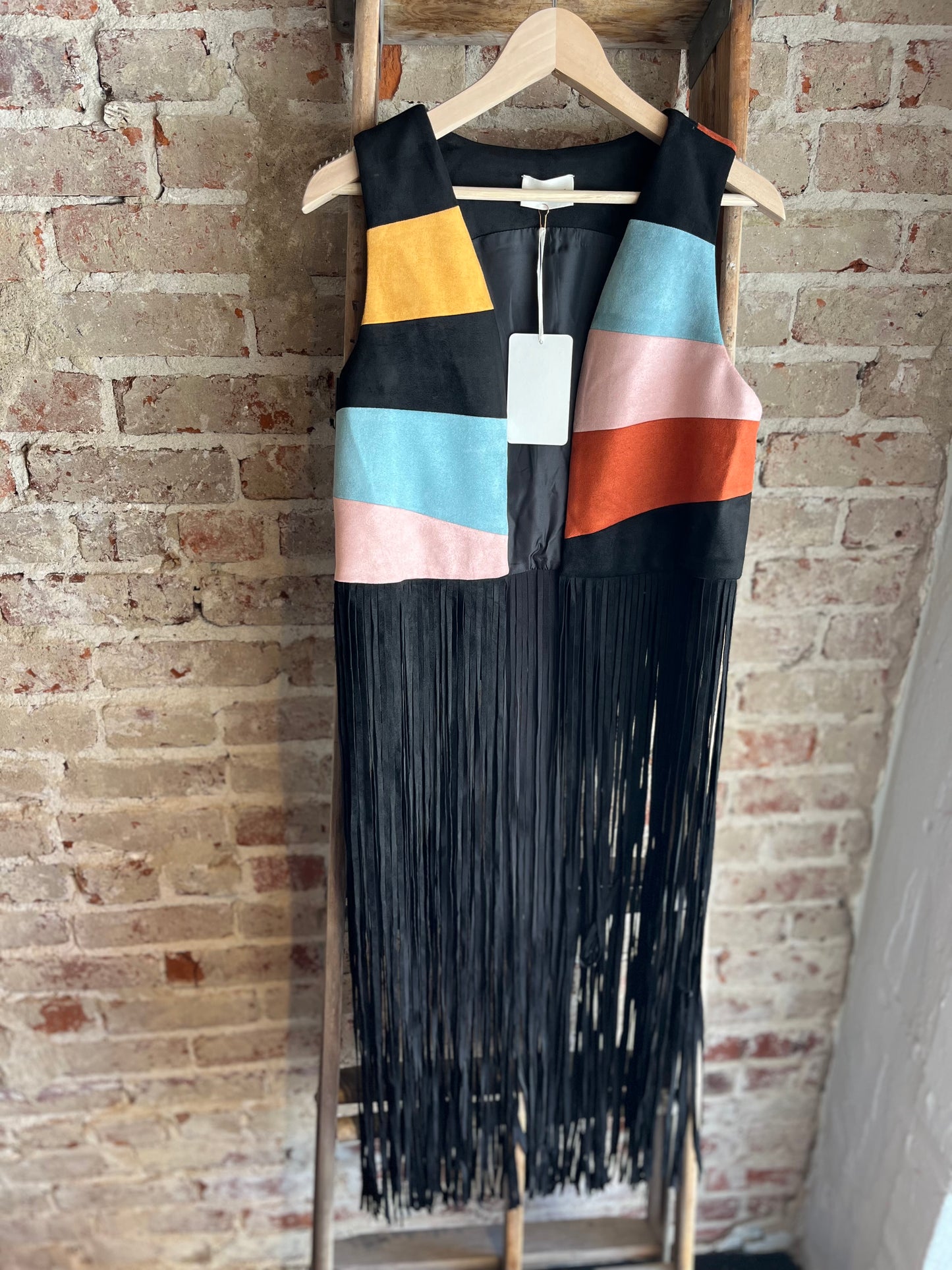 Sunrise Suede Fringe Vest