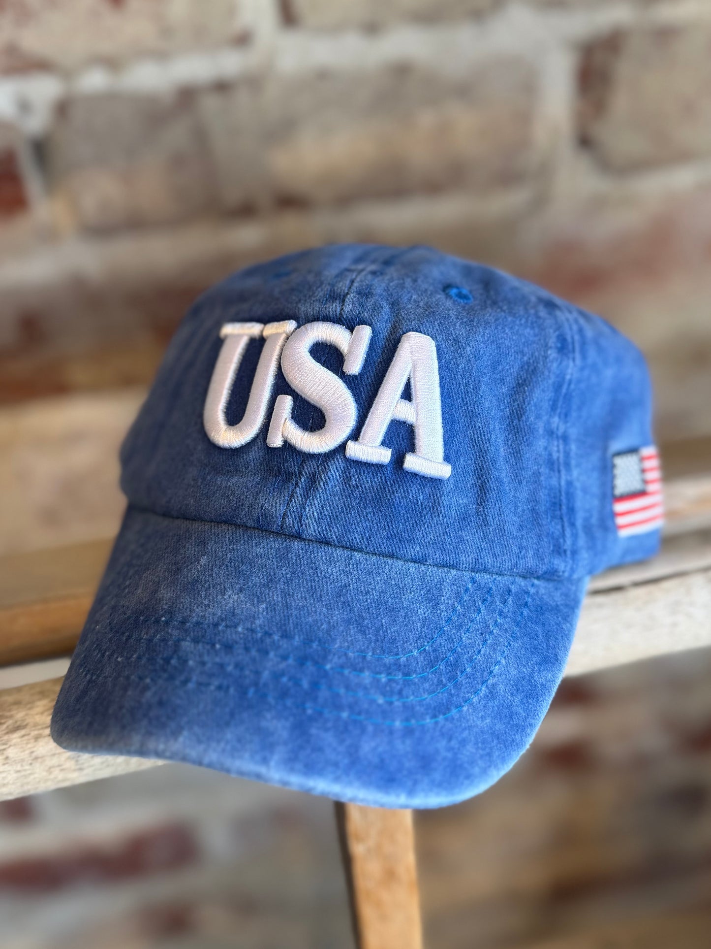 Kids USA Baseball Hat - Blue