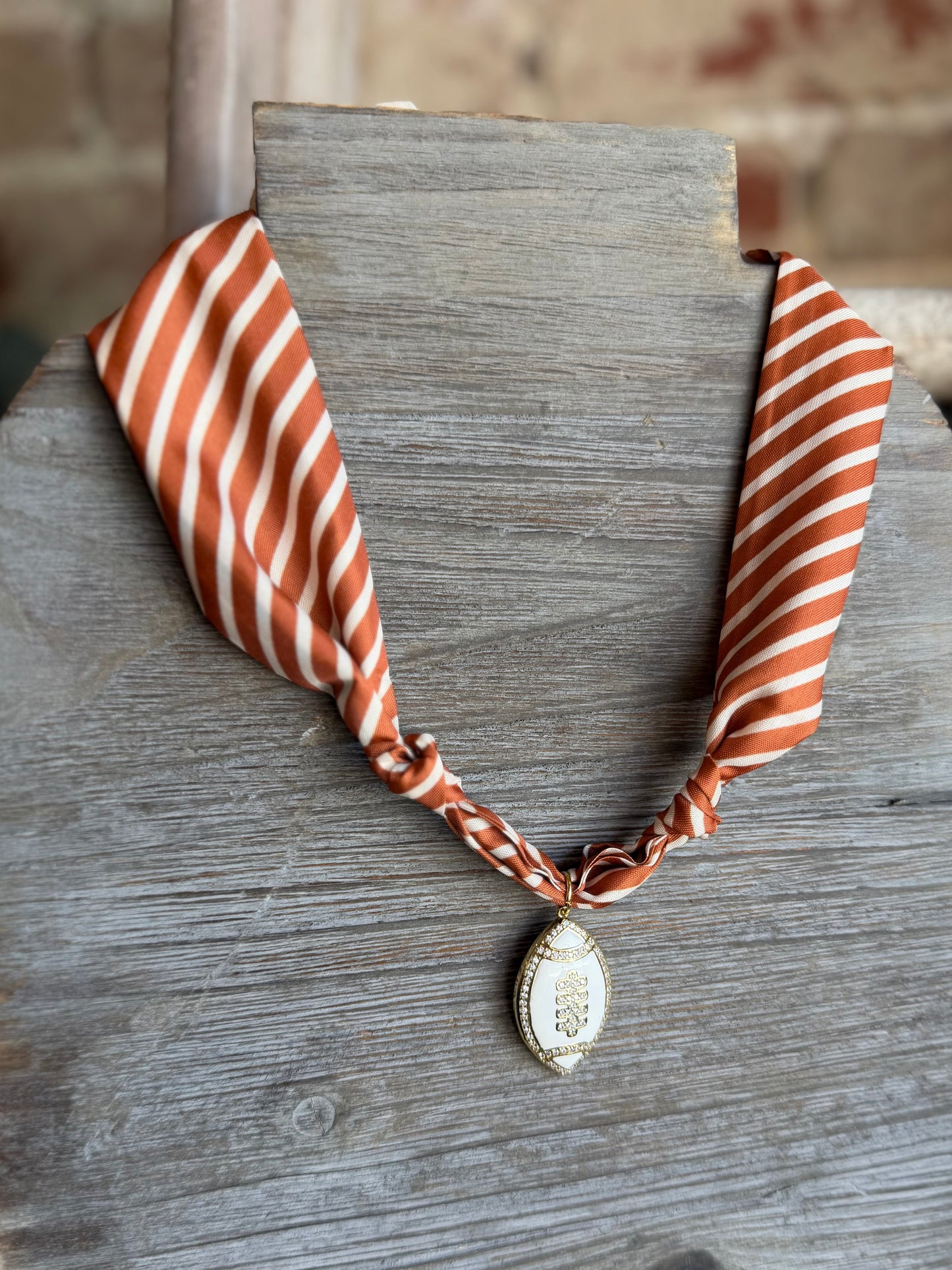 Game Day Football Scarf Necklace