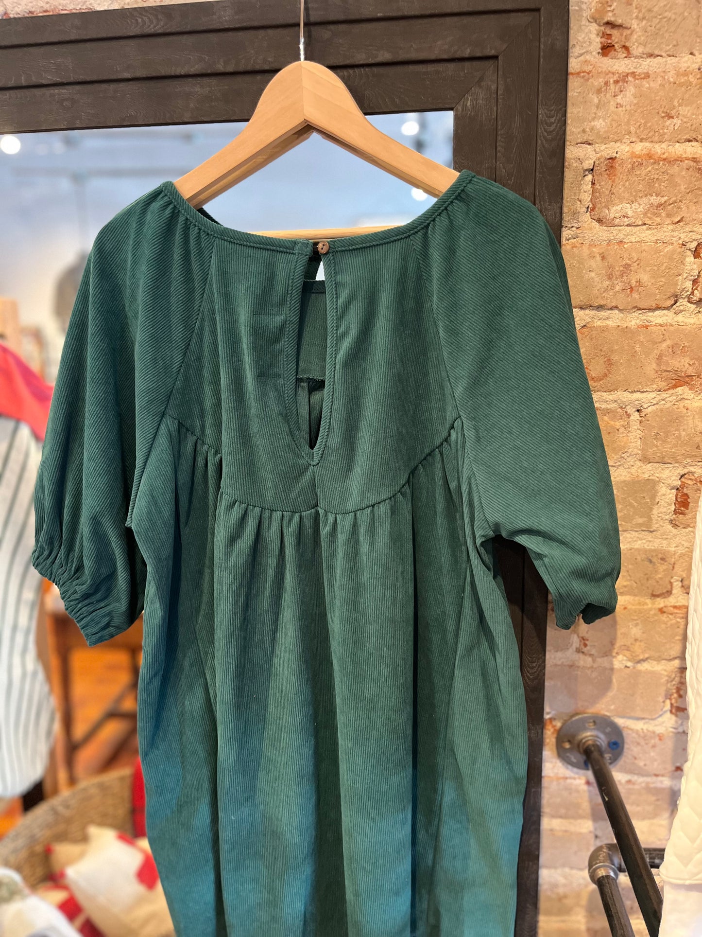 Hunter Green Corduroy Dress