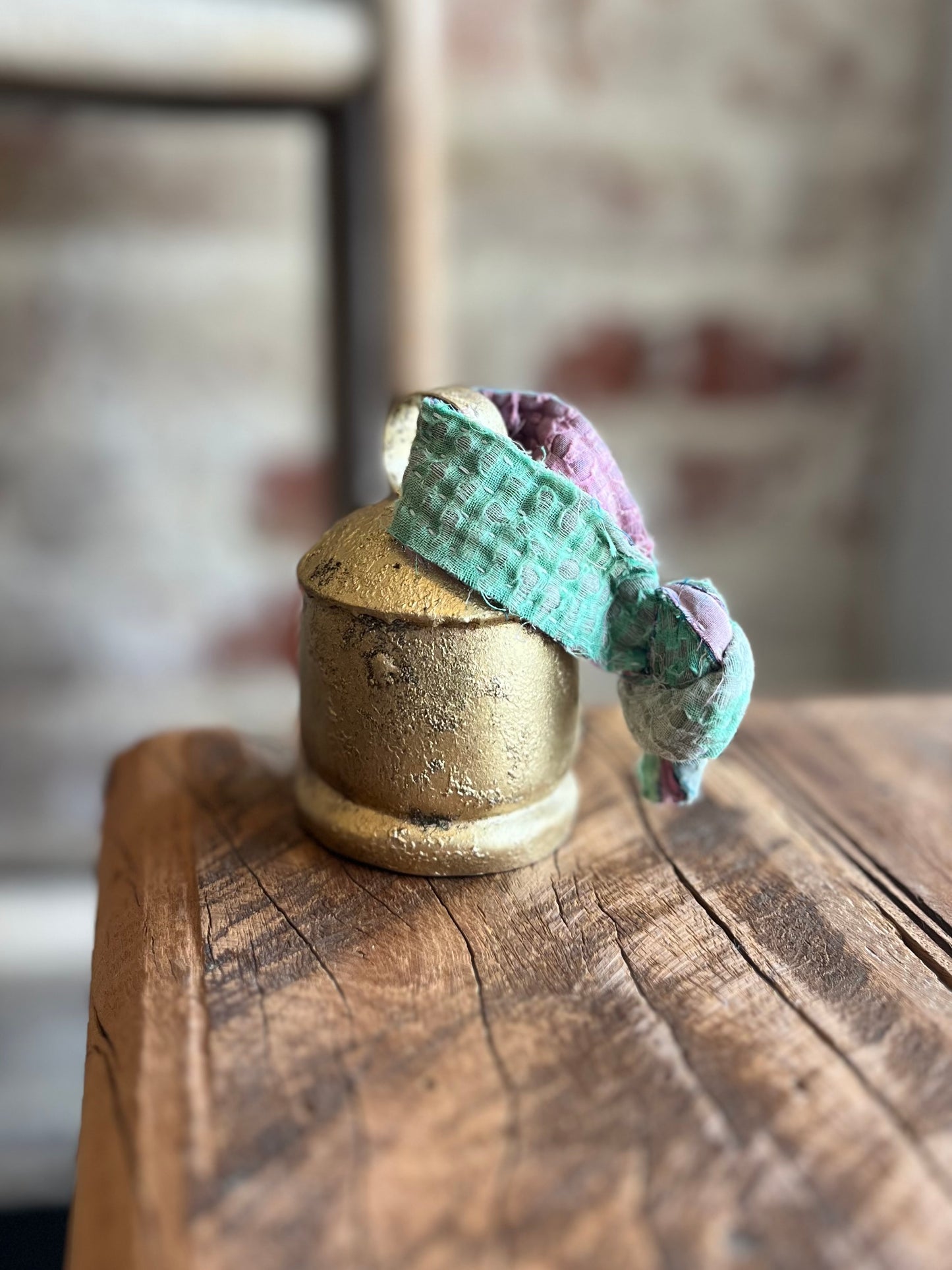 Small Bell w/ Kantha Hanger