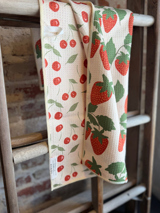 Berries & Cherries Reversible Hand Towel