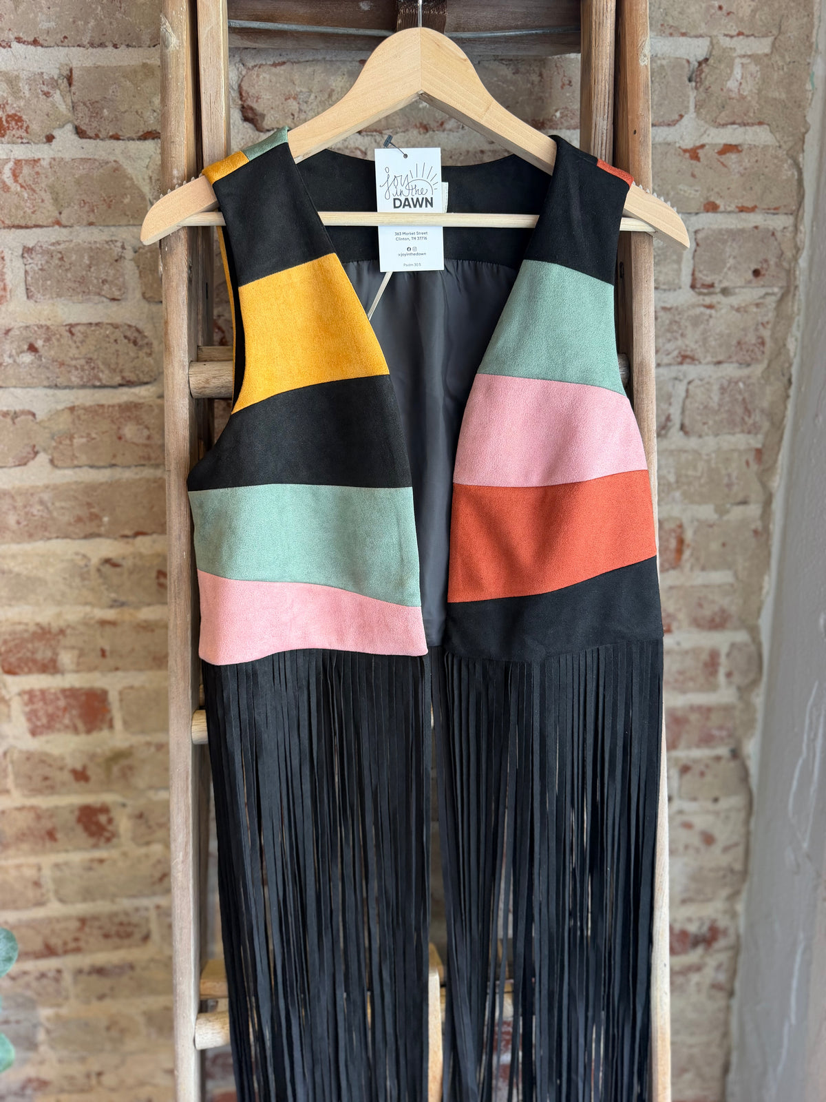 Sunrise Suede Fringe Vest