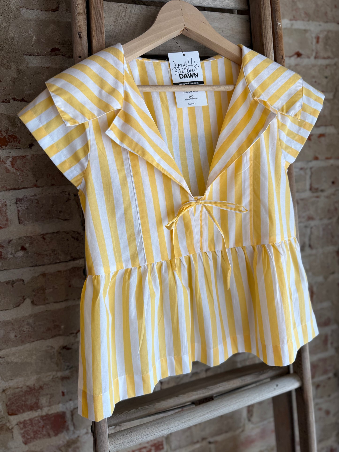 Sunshine Striped Peplum Top