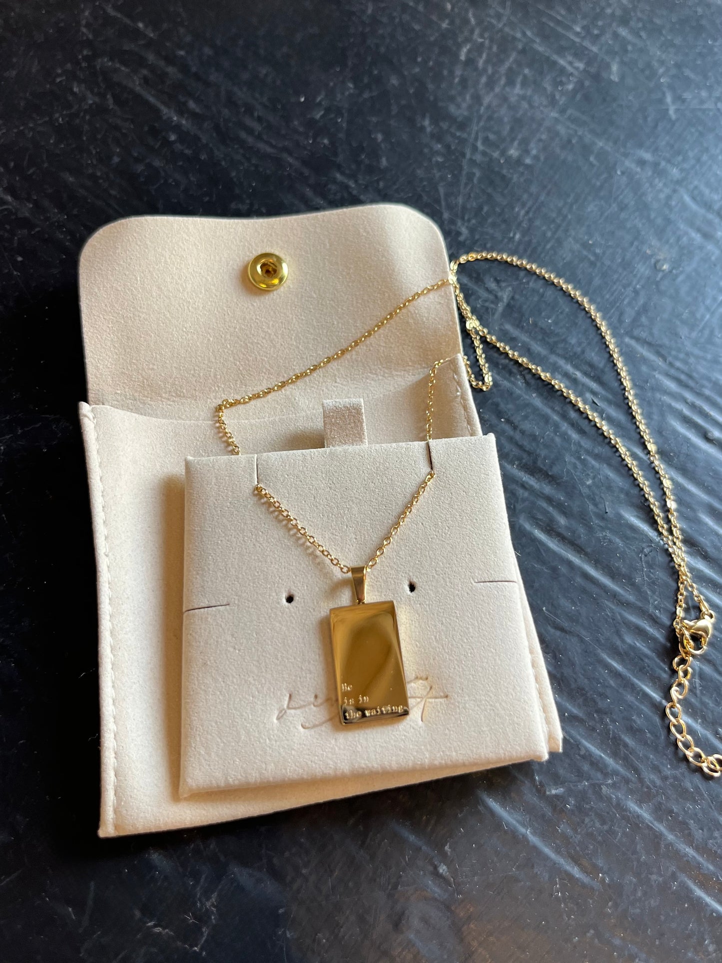 He is in the Waiting Necklace - Gold