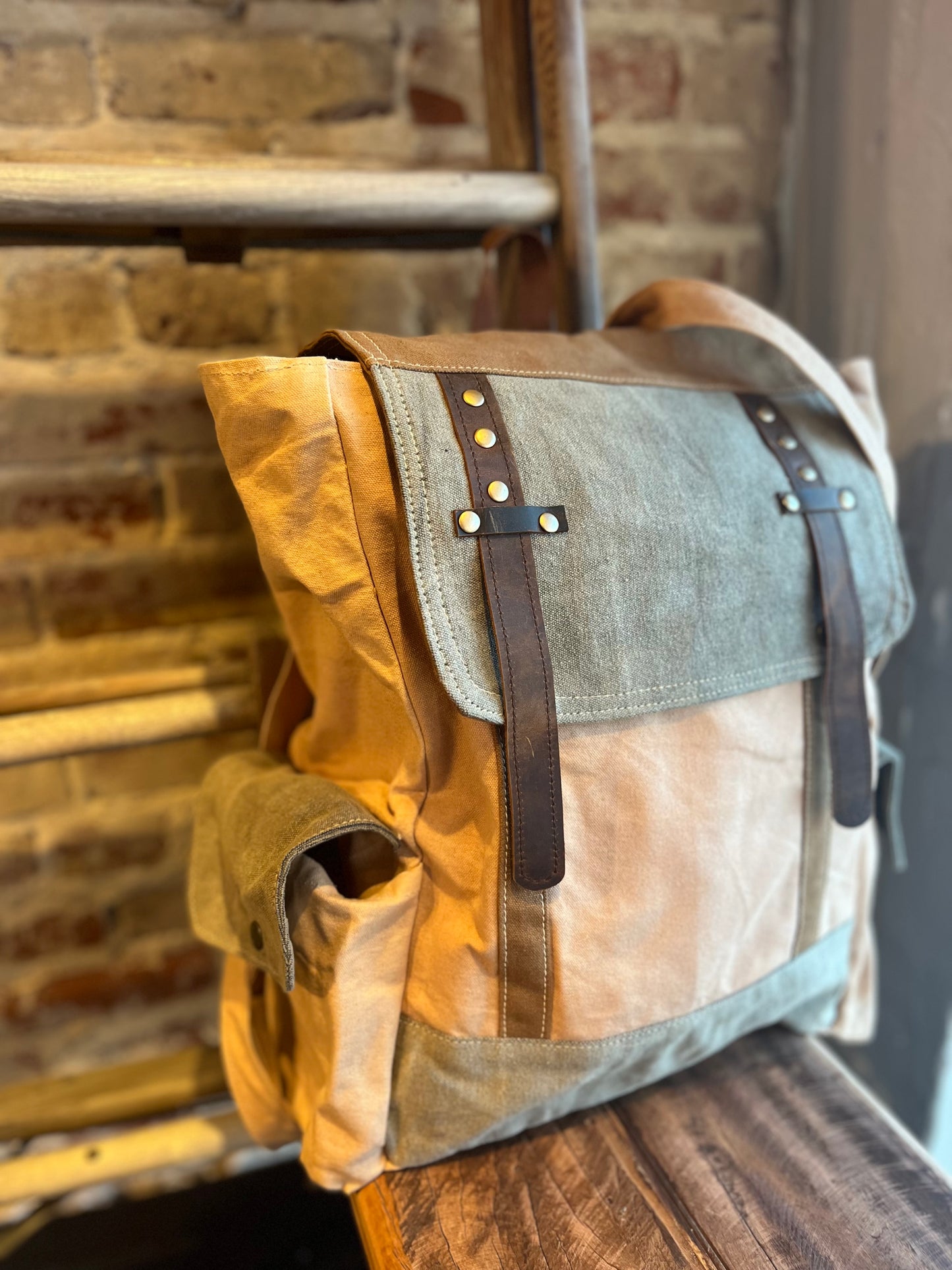 Canvas Backpack - Cream