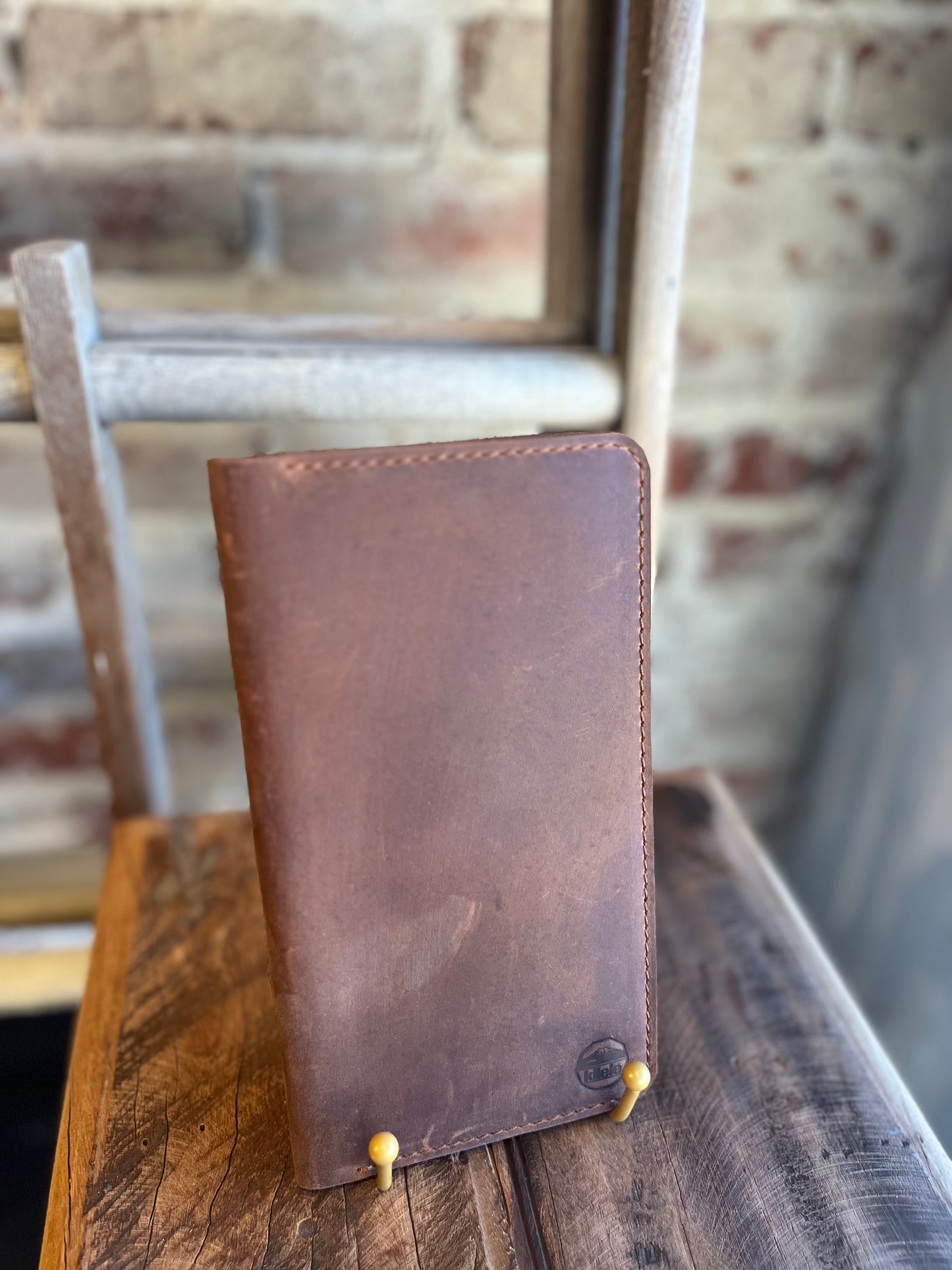 Leather Phone Wallet - Chestnut