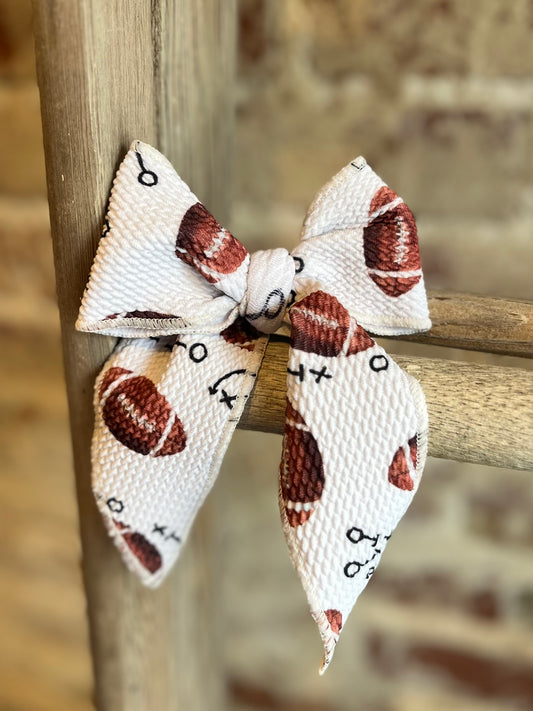 Football Bow Clip