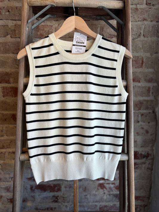 Striped Knit Tank Top Vest