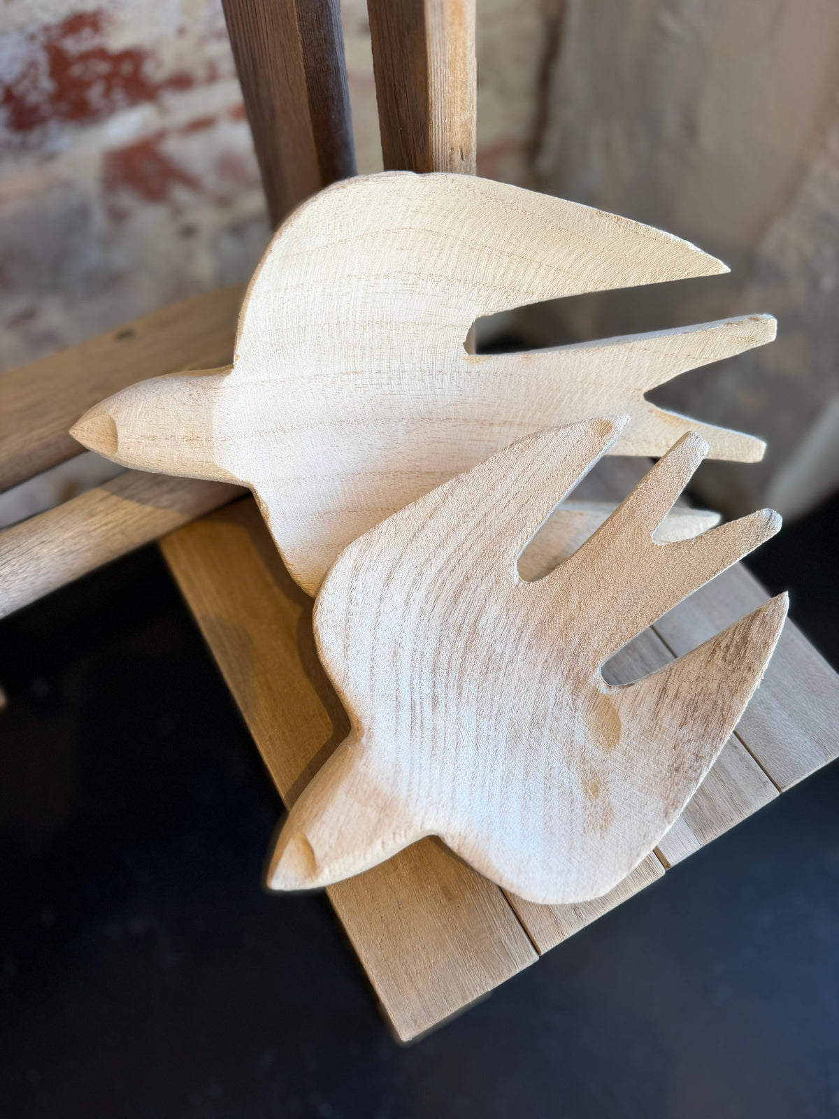 Hand Carved Wooden Bird- Small