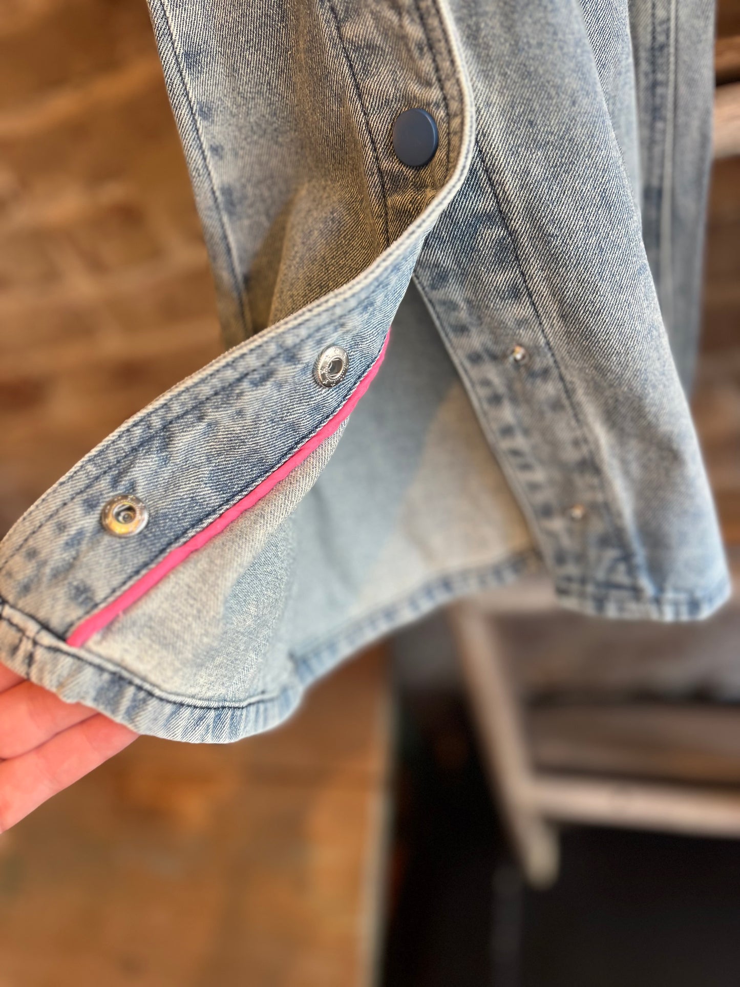 Button Up Wide Leg Denim Jeans