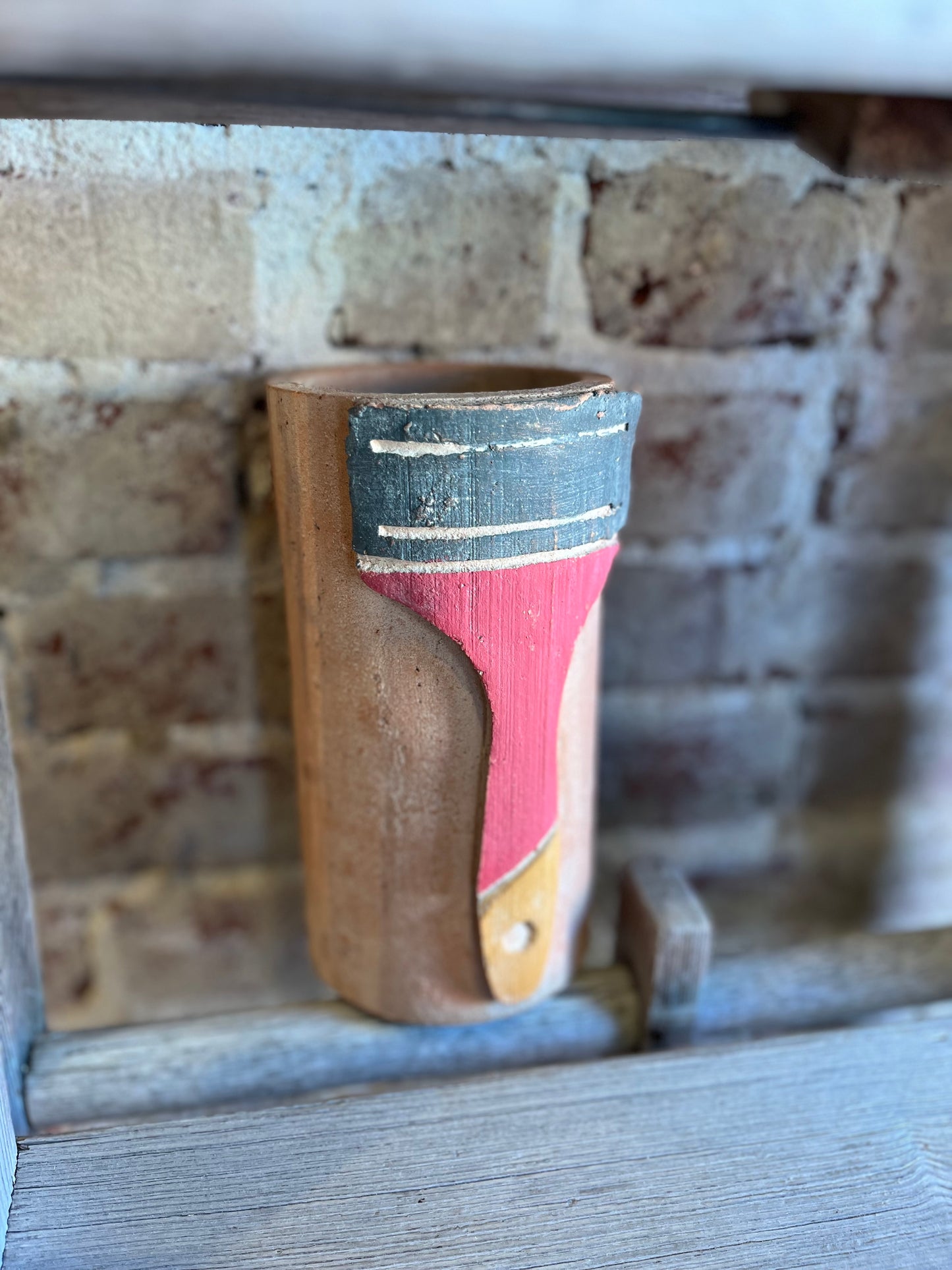 Paintbrush Clay Vase