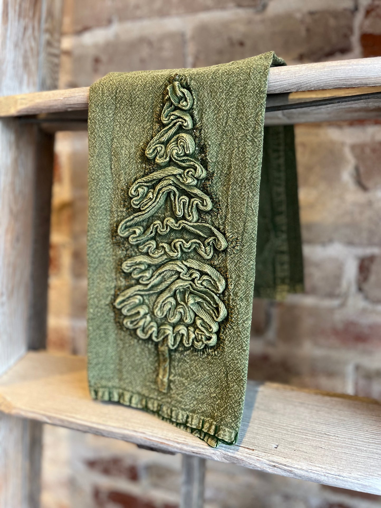 Christmas Tree Tea Towel - Green