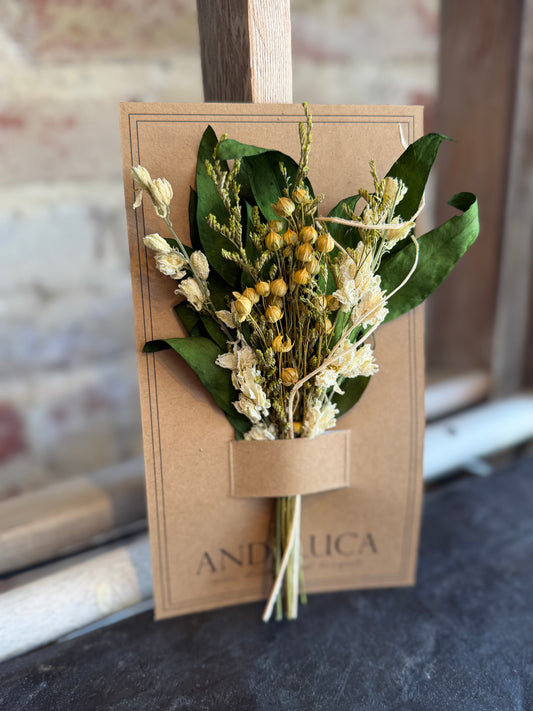 Willow and White Floral Mini Dried Bouquet