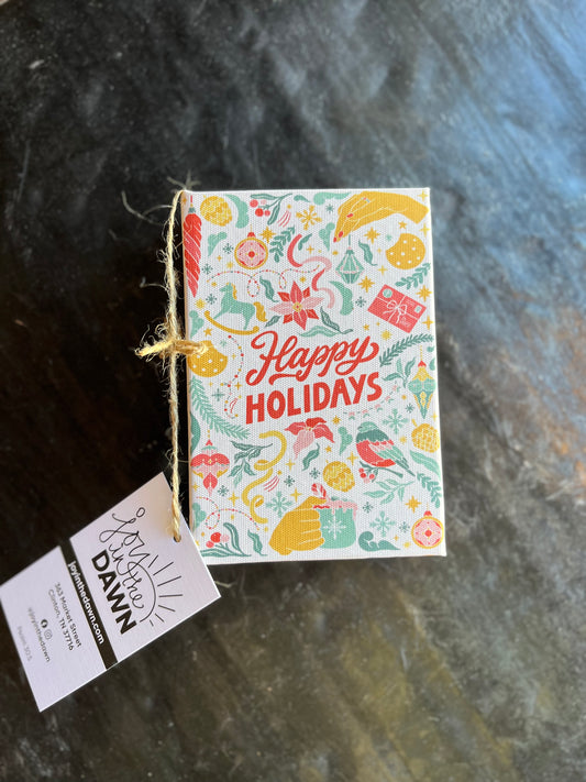 Canvas Book Box- Happy Holidays