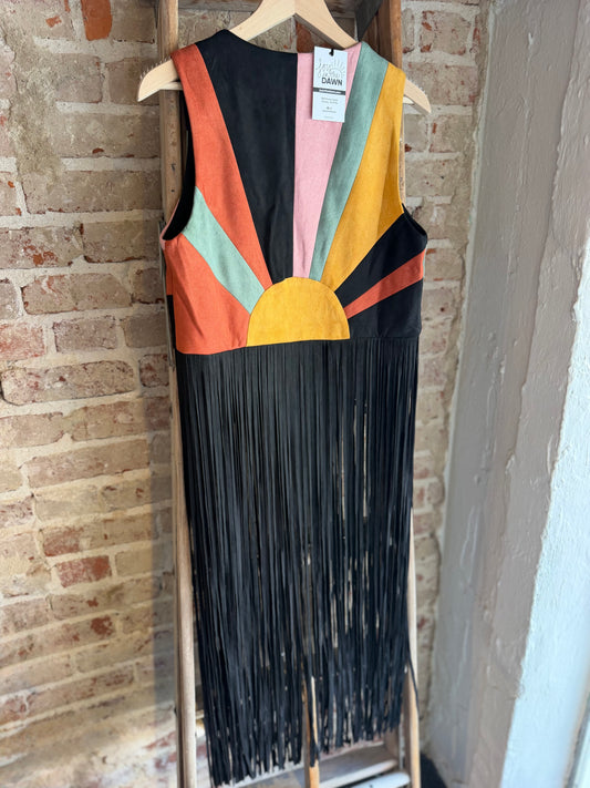 Sunrise Suede Fringe Vest