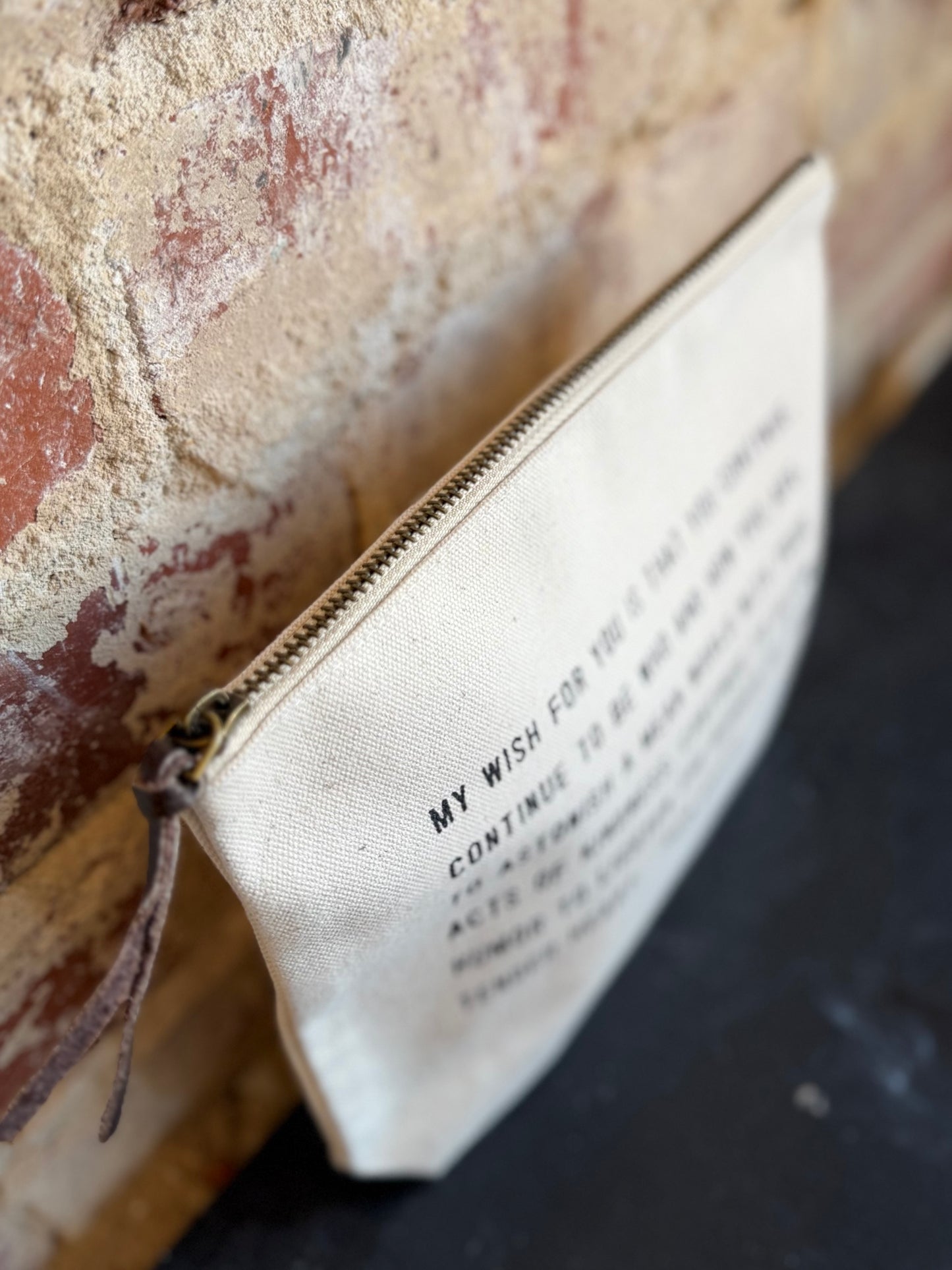 My Wish For You Canvas Zip Bag