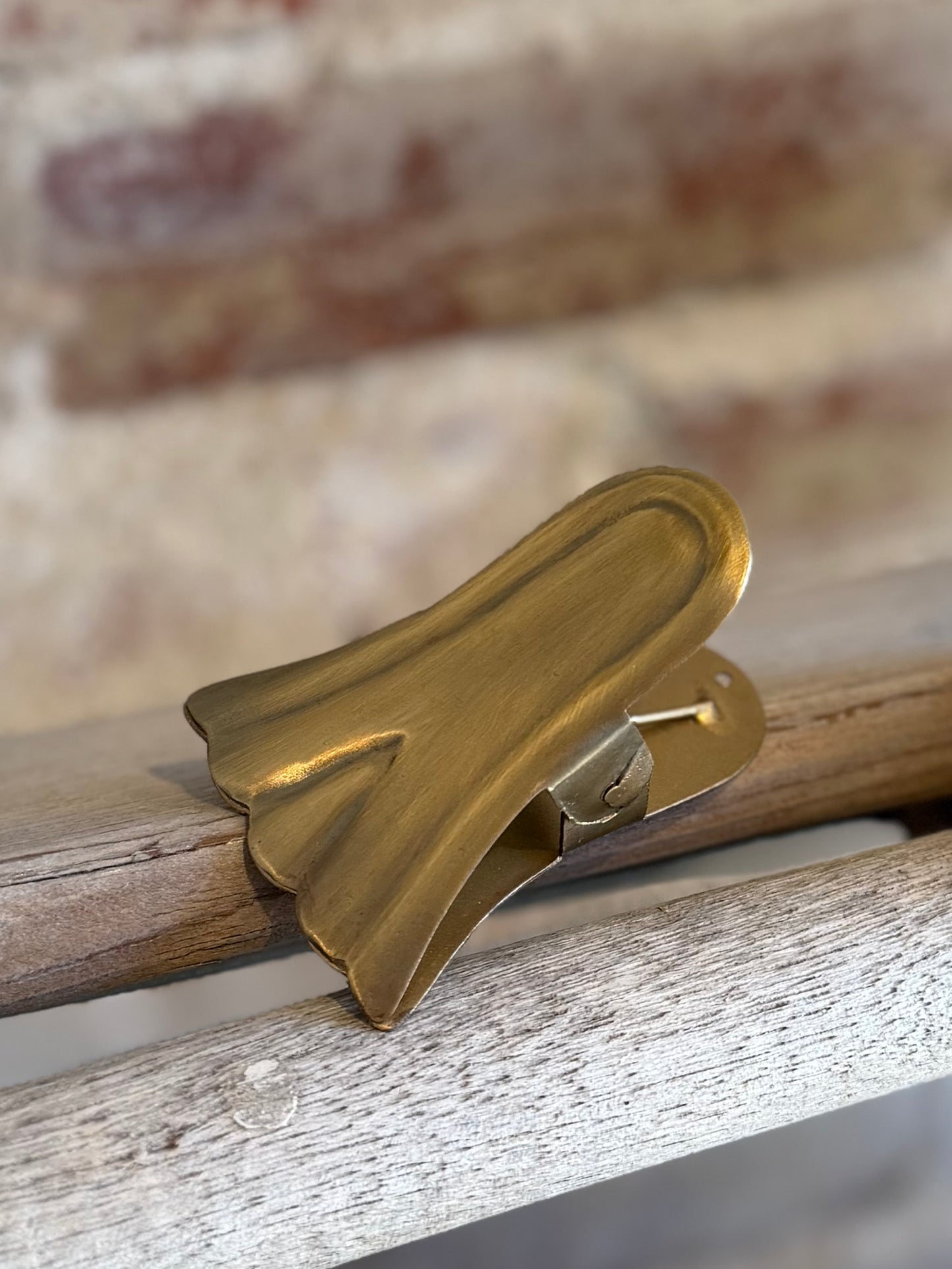 Small Brass Metal Note Clip