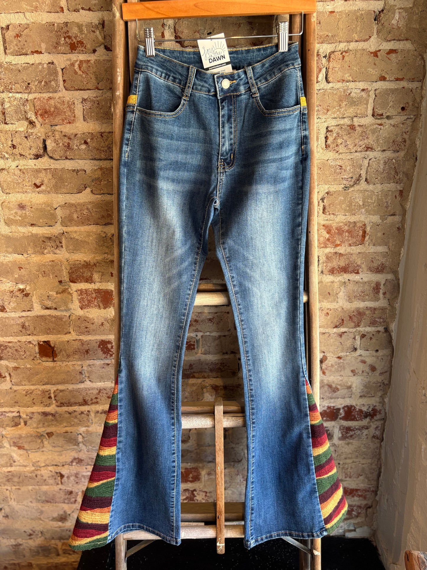 SUNRISE Embroidered Flare Jeans