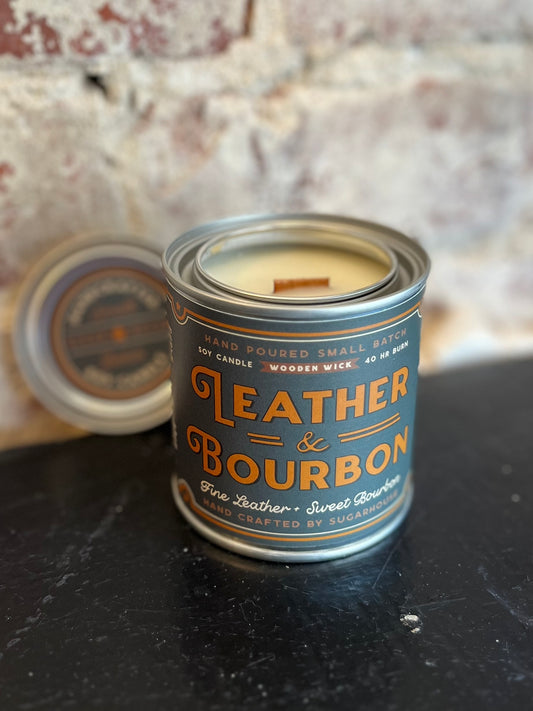 Leather and Bourbon Soy Candle