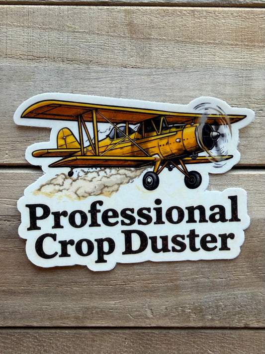 Professional Crop Duster Sticker