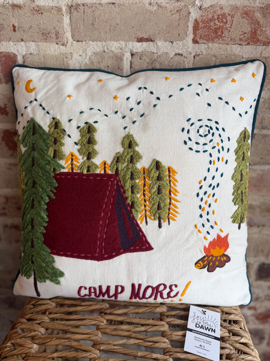 Camp More Throw Pillow