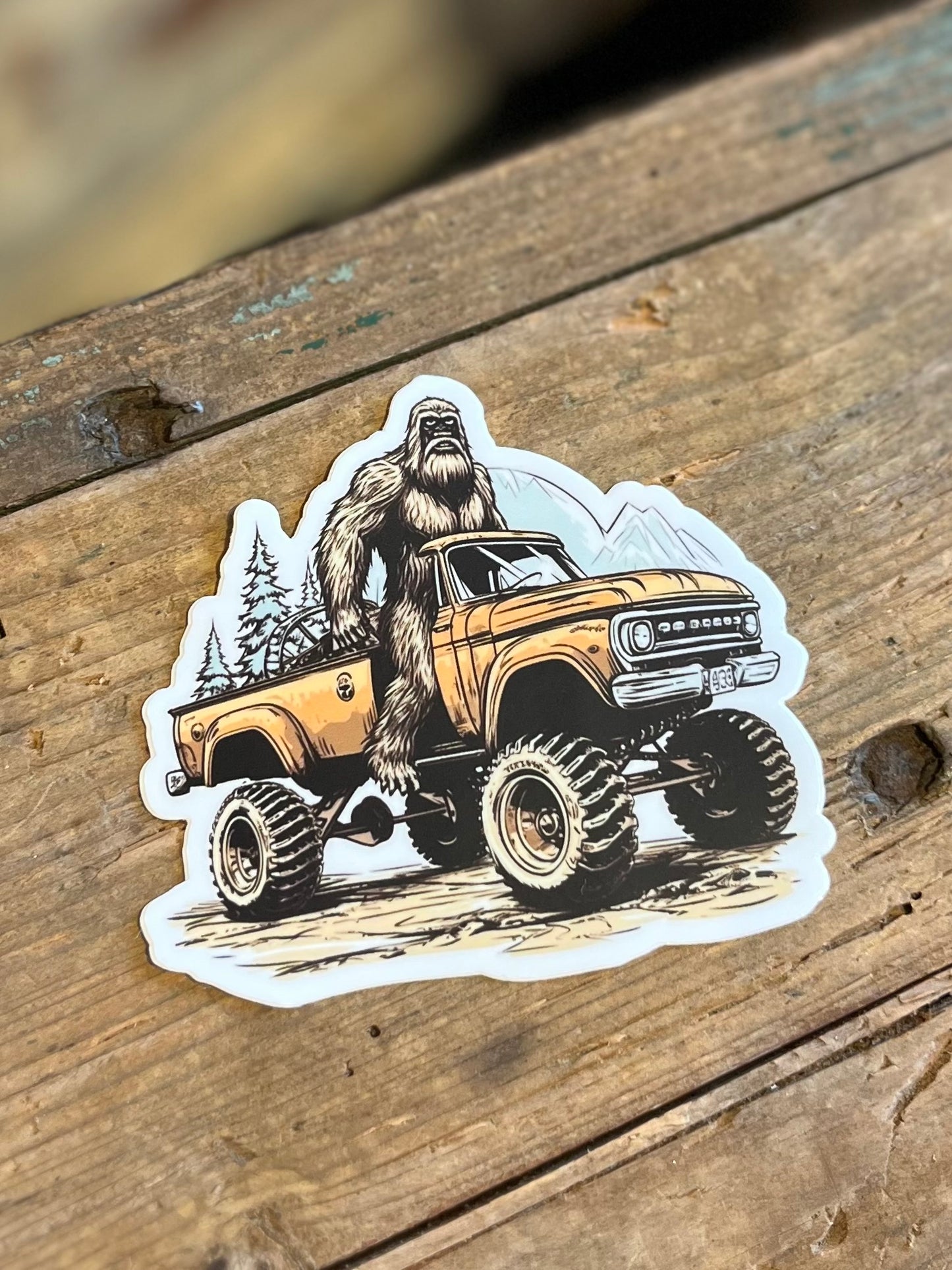 Riding with Bigfoot Sticker