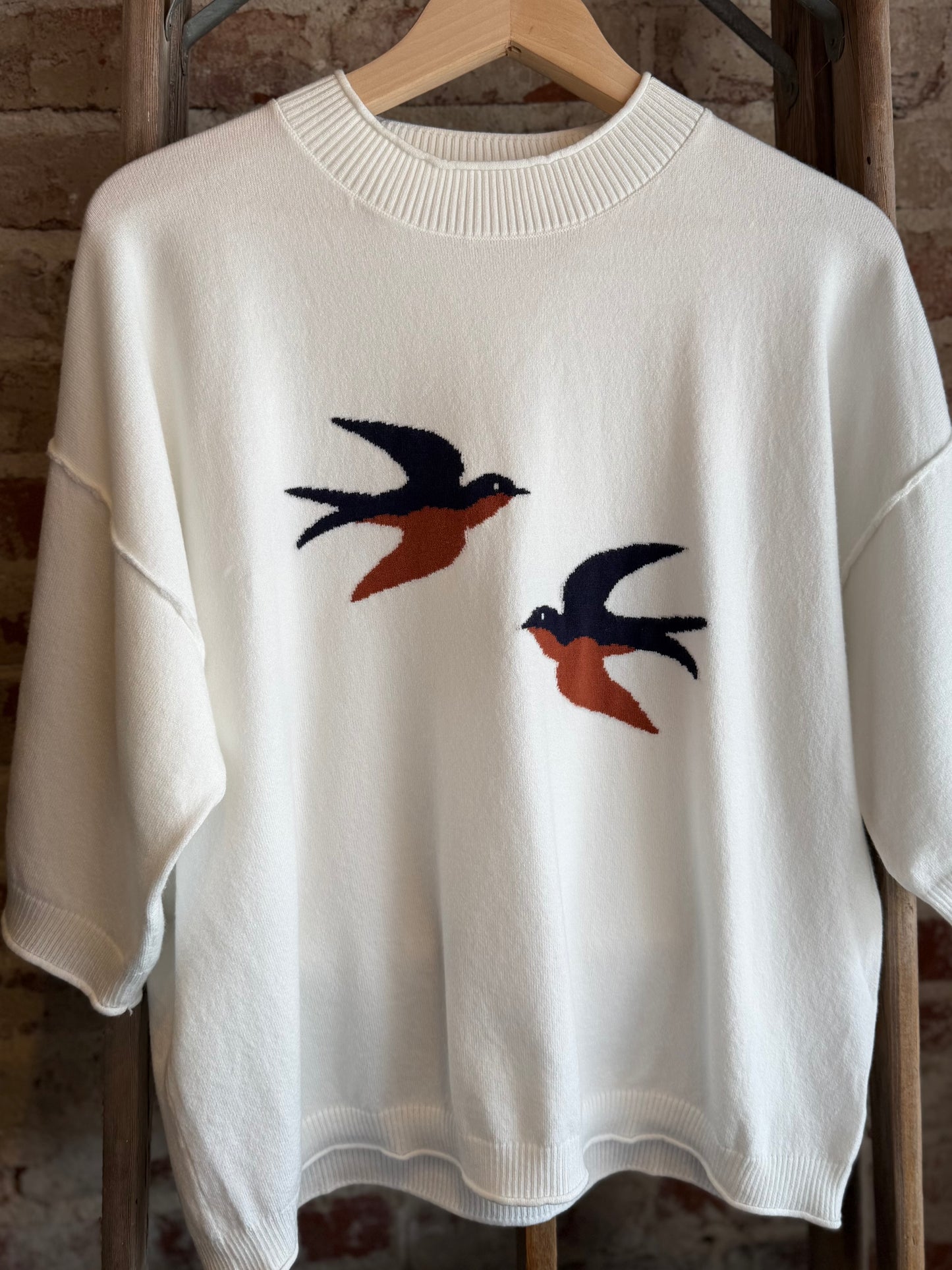 Bird Charmer Sweater- Cream