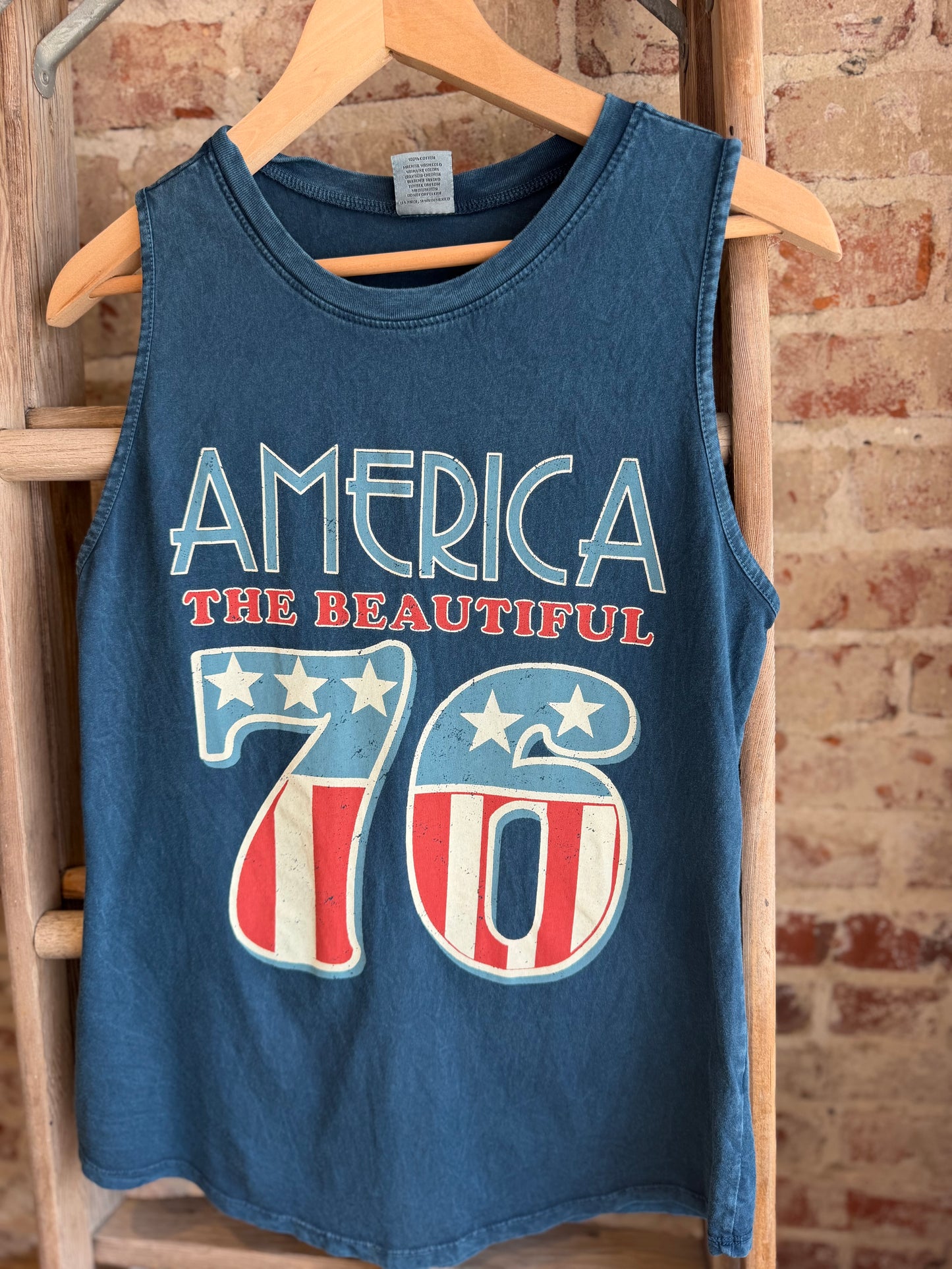 America '76 Tank Top - Navy