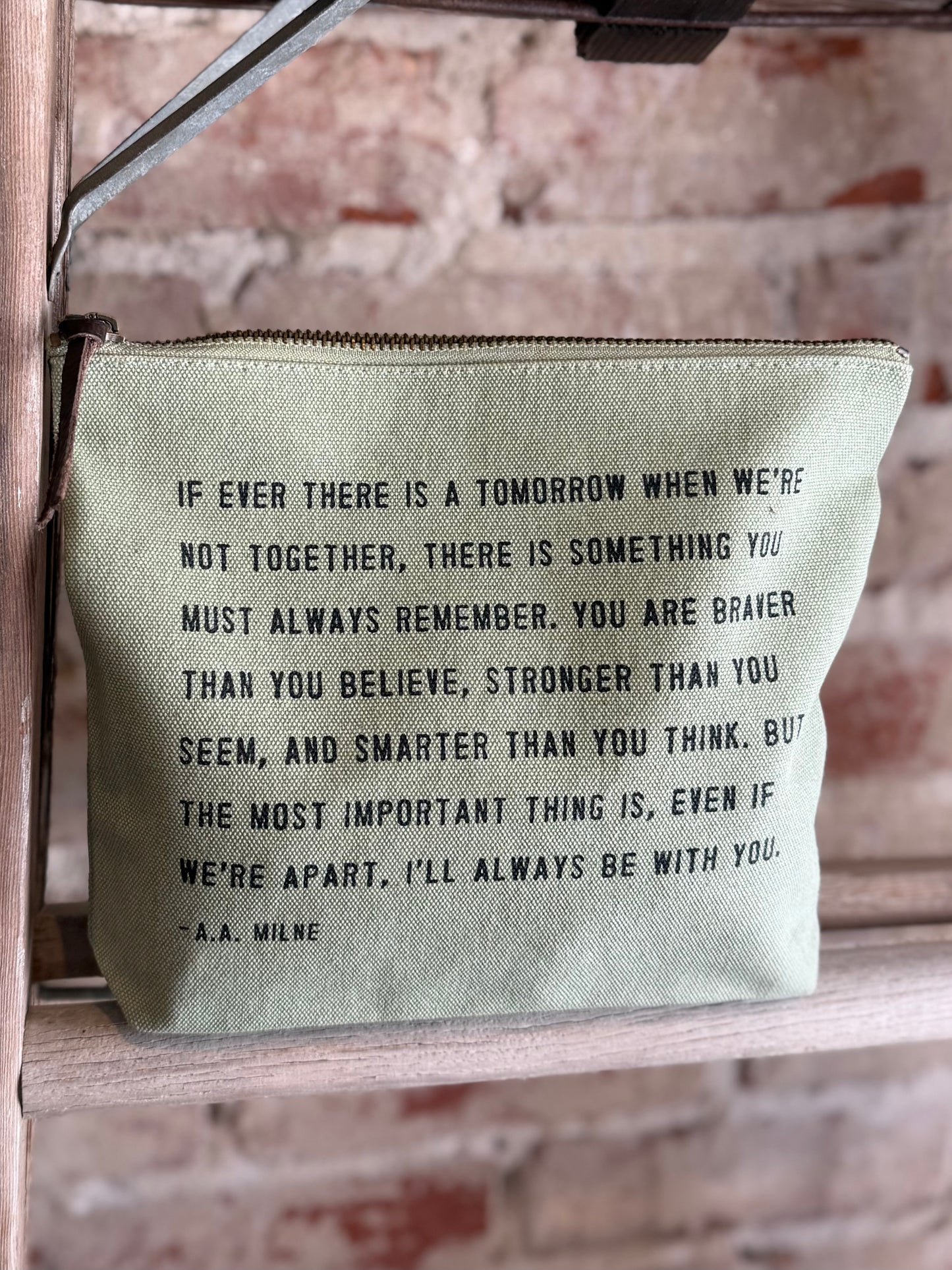 Always Remember Canvas Zip Bag
