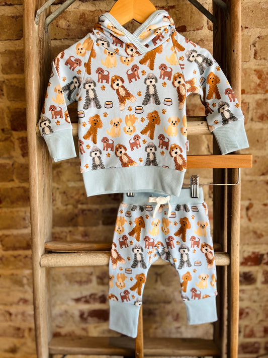 Little Doodle Dog Hoodie Set- Toddler/Youth