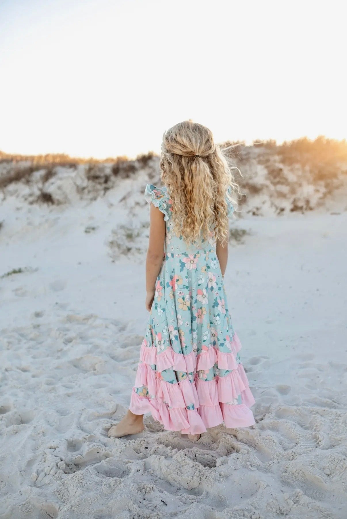Bella Mint Floral Dress - Toddler/Kids