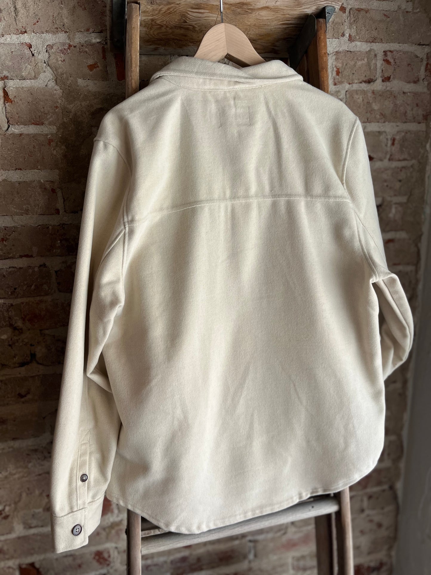 Oatmeal Faux Wool Shacket- Men