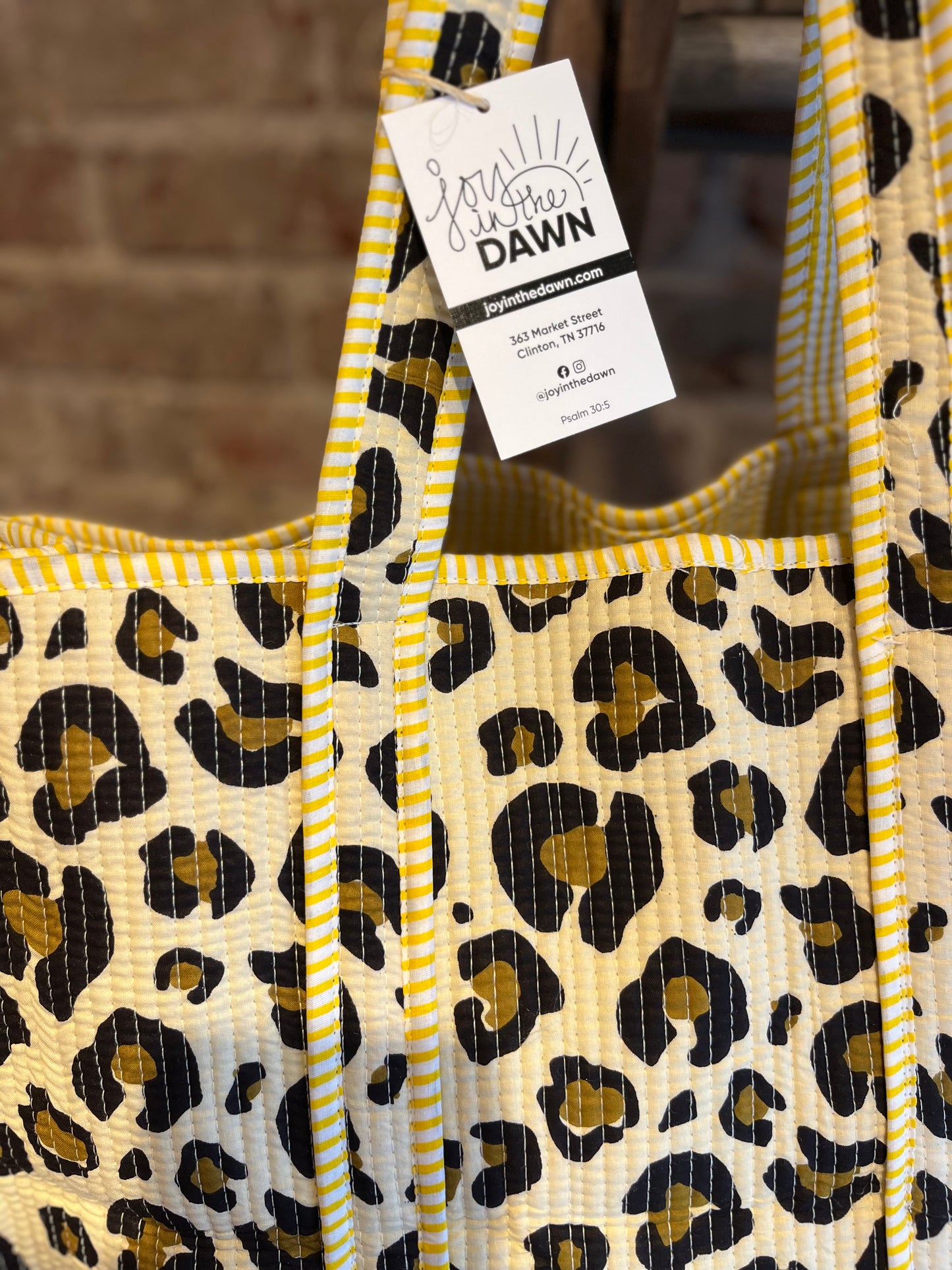 Wild Cheetah Quilted Tote Bag