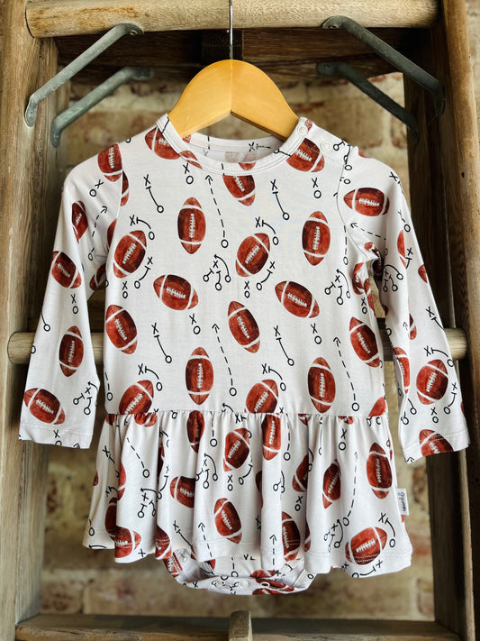 Football Tutu Snap Onesie