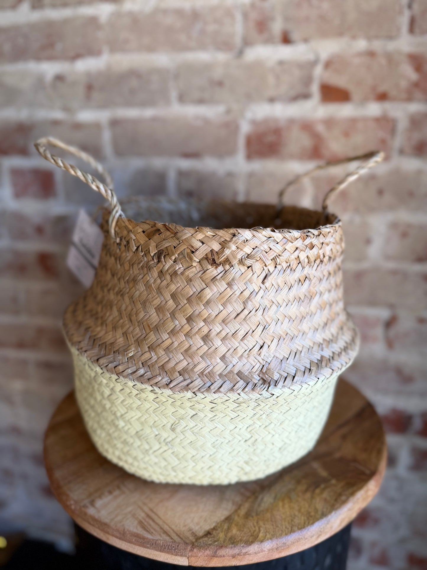 Dipped Seagrass Belly Basket