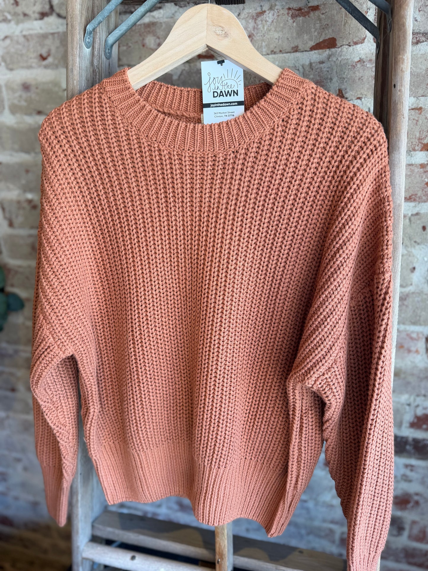Chunky Knit Sweater -Clay