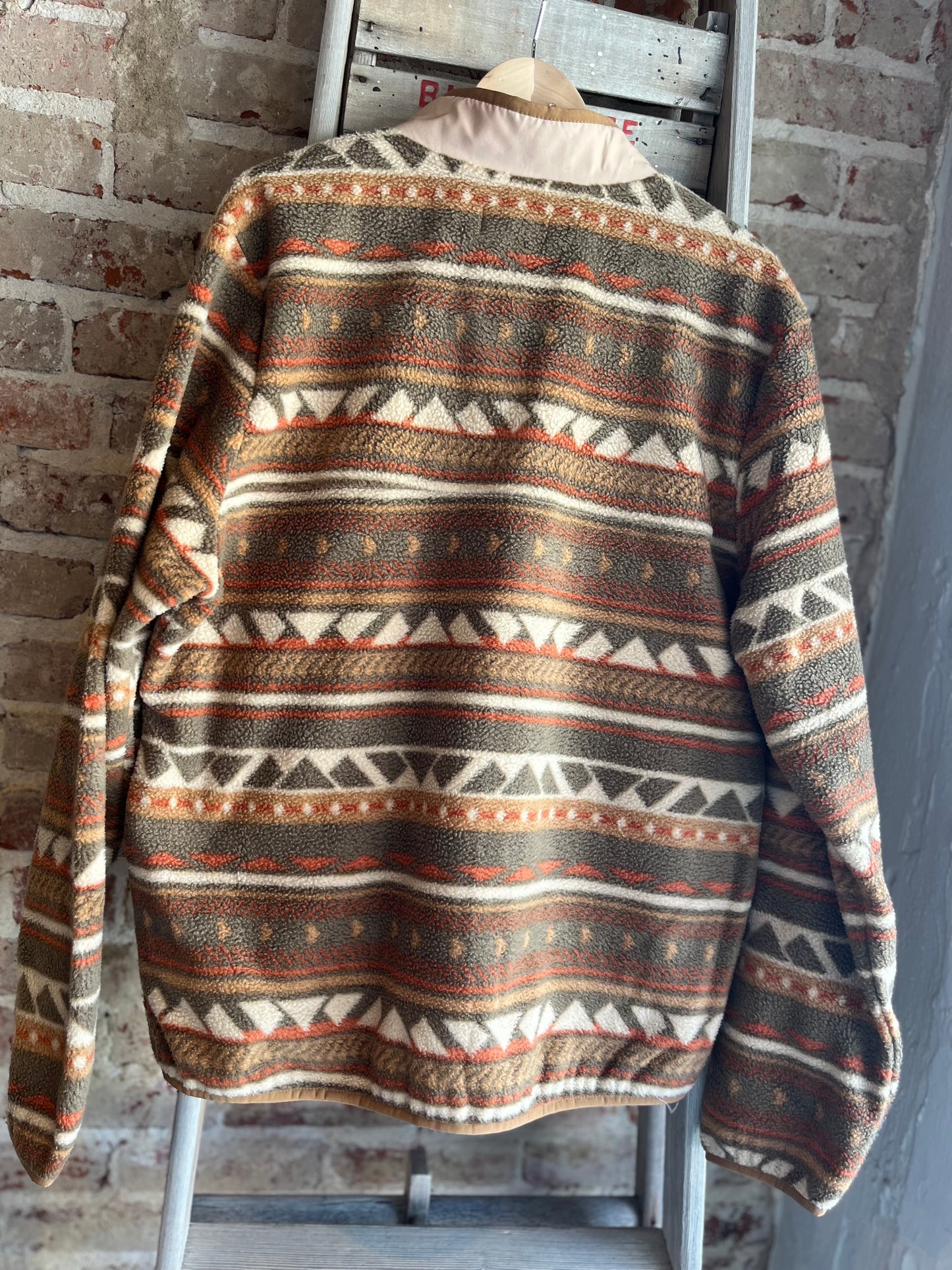 Sepia Aztec Fleece Snap Pullover - Men