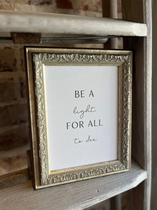 Be a Light Framed Antique Print