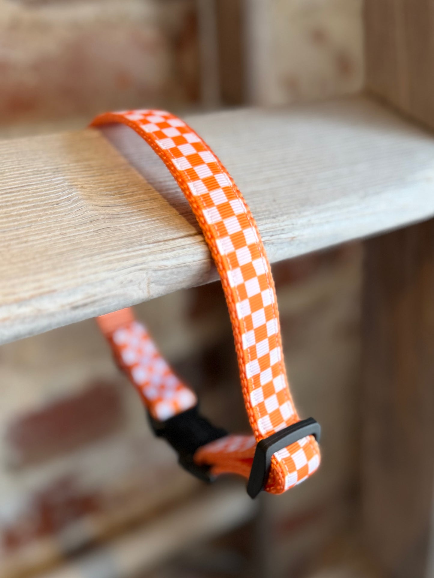 TriStar Narrow Pet Collar- Orange/White