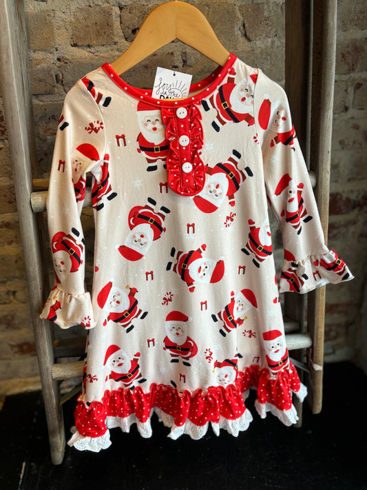 Santa Ruffle Gown- Toddler/Youth