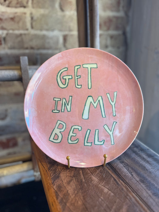 Get in my Belly Melamine Plate