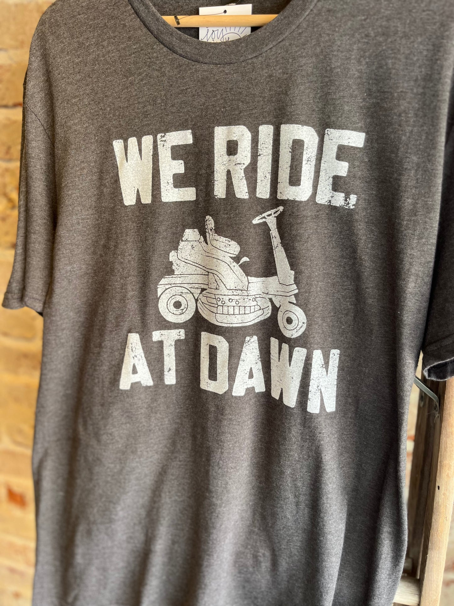 We Ride at Dawn Tee- Charcoal