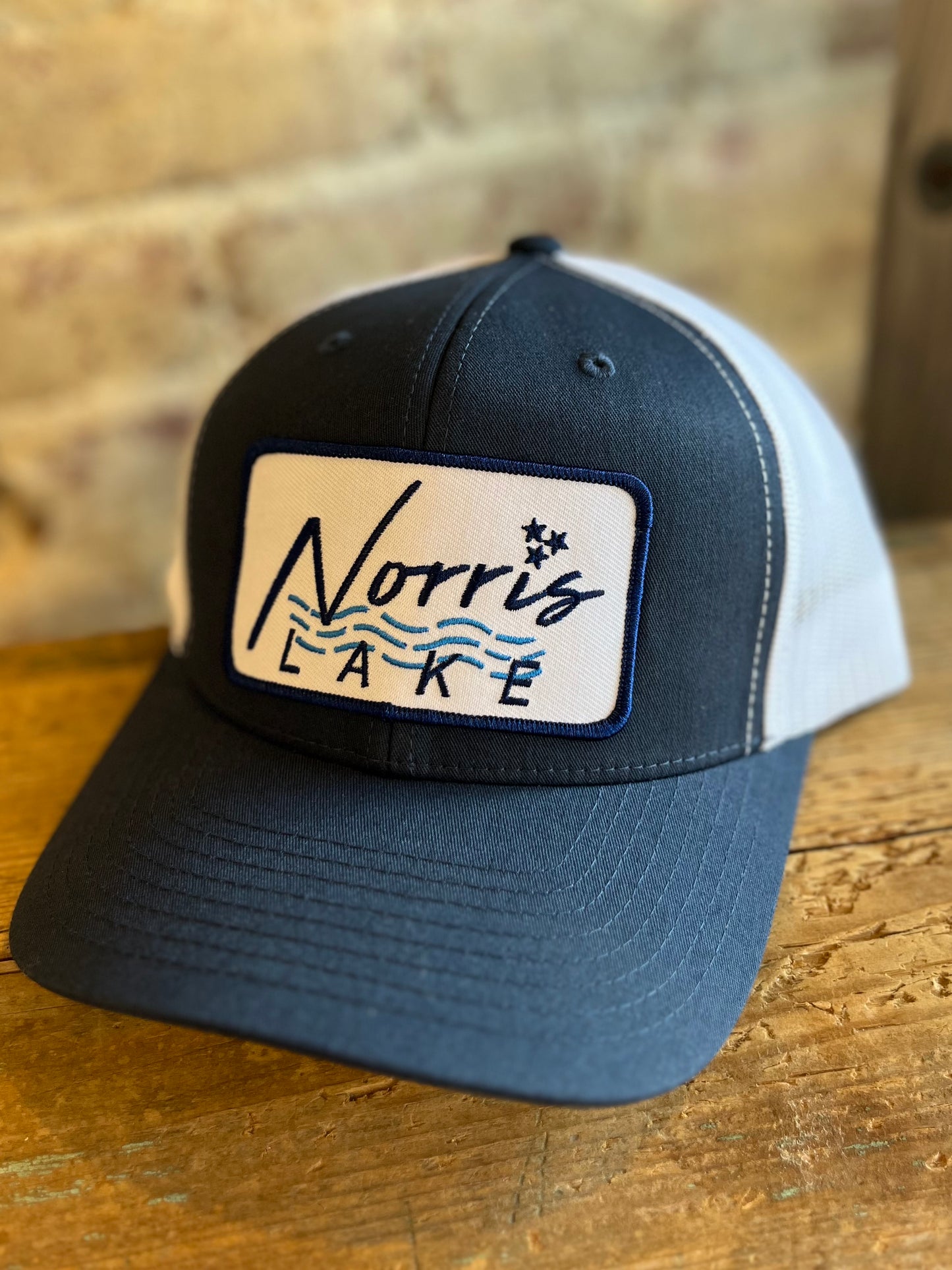 Norris Lake Tristar Hat- Navy/White
