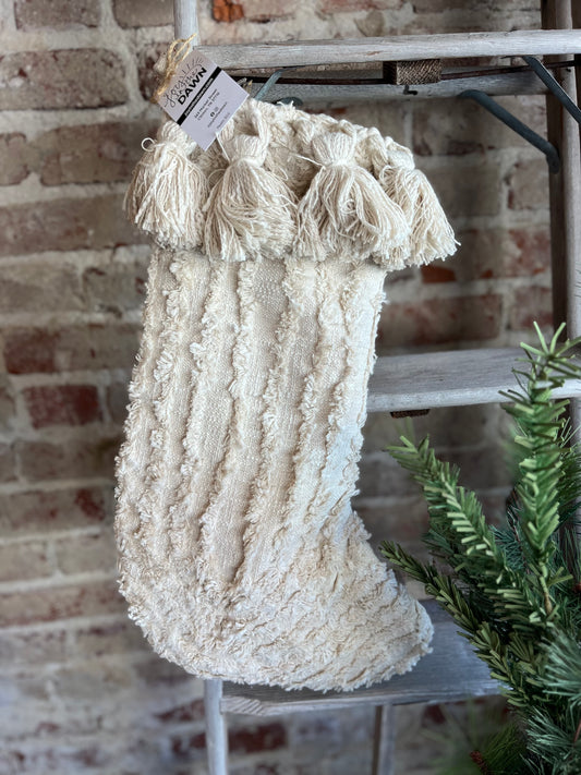 Cotton Christmas Stocking- Stripes