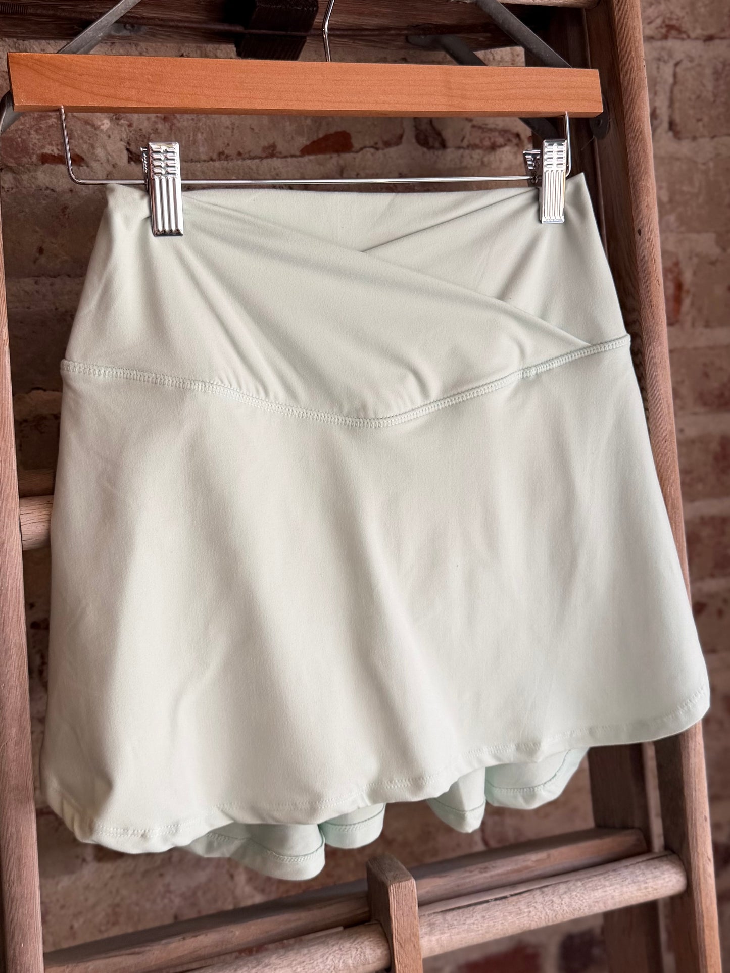 V High Waist Skort -Soft Mint