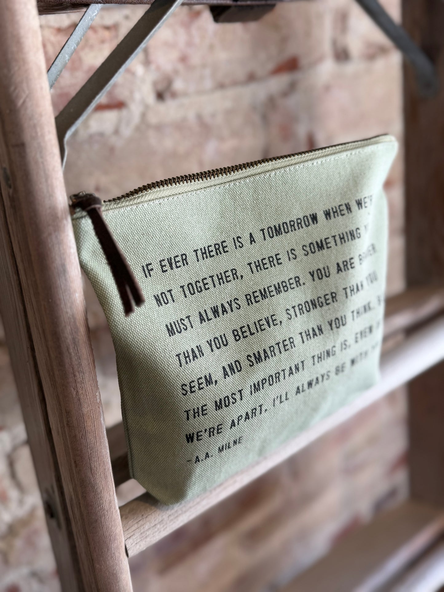 Always Remember Canvas Zip Bag