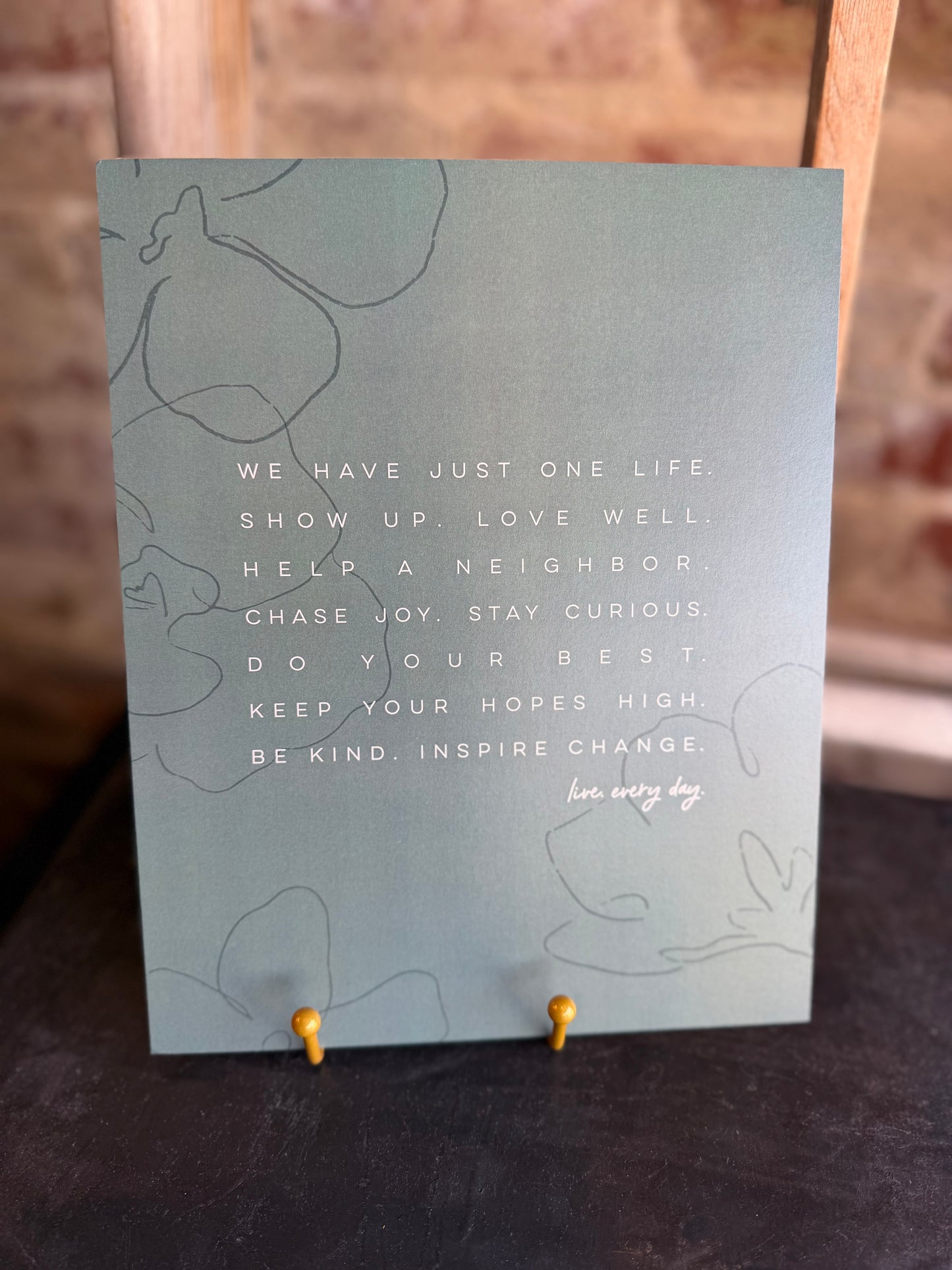 Live Every Day Art Print