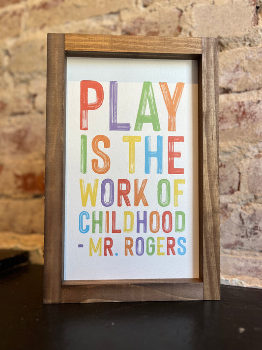 Play Is the Work Wall Art