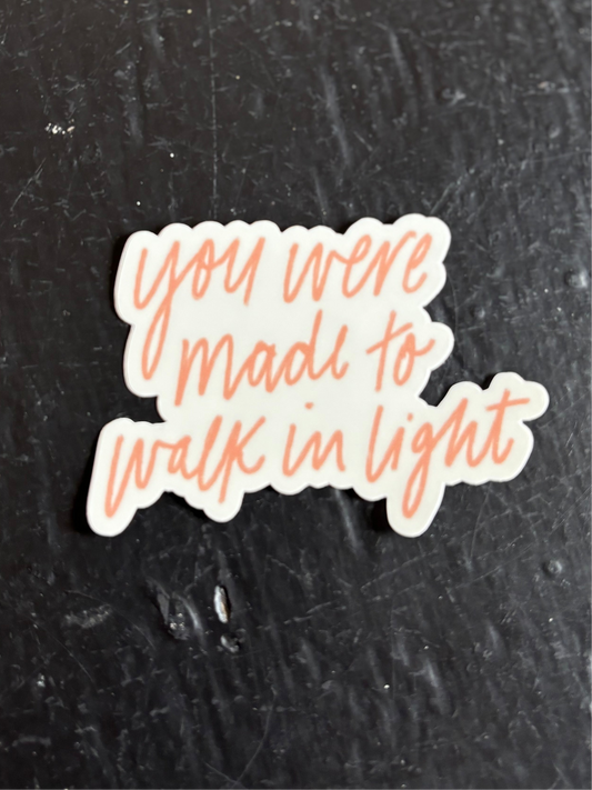 Walk in Light Sticker